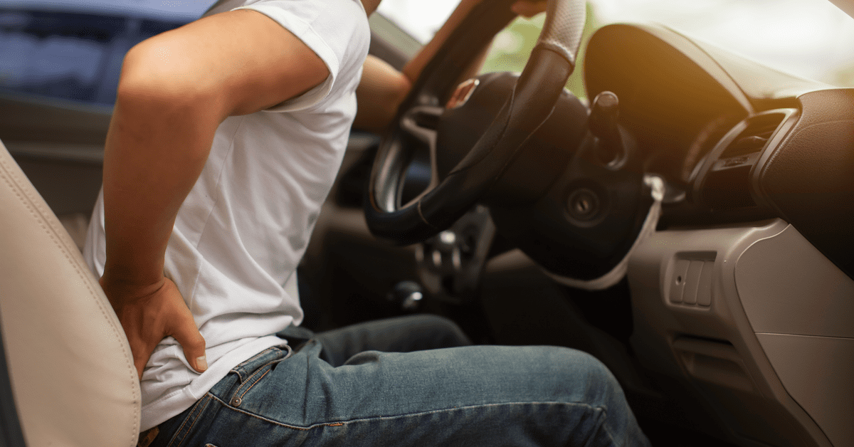 Stretching in Car back pain while driving